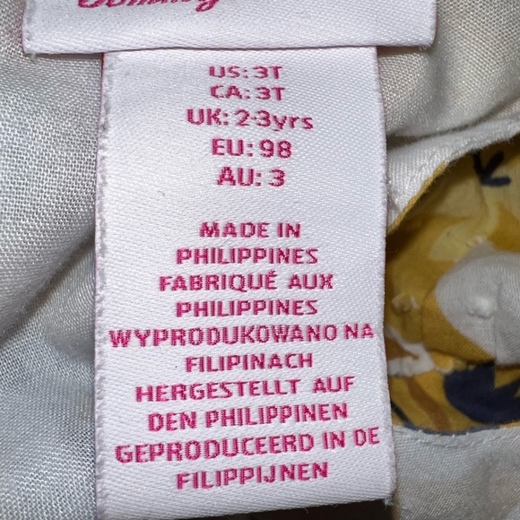 Tommy Bahama Toddler Girls Floral Eyelet Yellow Shirt - Picture 6 of 8